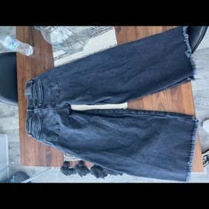 Black wide legged American eagle jeans